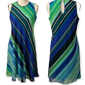 Calvin Klein Gorgeous colorful Striped Dress Size 6 Like New